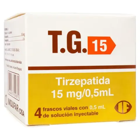 T.G. Tirzepatida 60mg - Caixa - (4 Ampolas - 15mg)